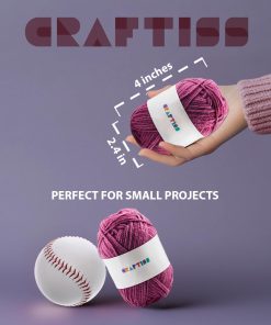 Alternative view of CRAFTISS 30 of 20g/0.7Oz Acrylic Yarn Mini Skeins - 1300 Yards of Soft Yarn for Crocheting and Knitting Craft Project. Assorted Starter Crochet Bulk Kit for Adults and Kids - Mothers Day Gift